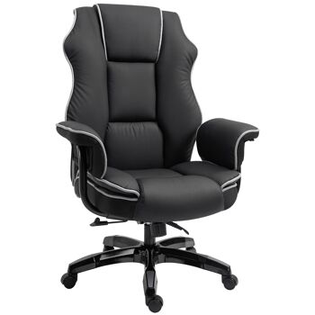 Vinsetto Fauteuil de bureau gamer ergonomique grand confort - 66,5L x 55l x 123-129H cm - noir 1