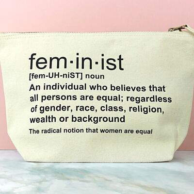 Make-up-Tasche mit feministischer Definition