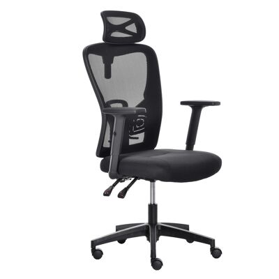 Vinsetto High comfort manager office armchair Ergonomic reclining seat height adjustable swivel black mesh fabric