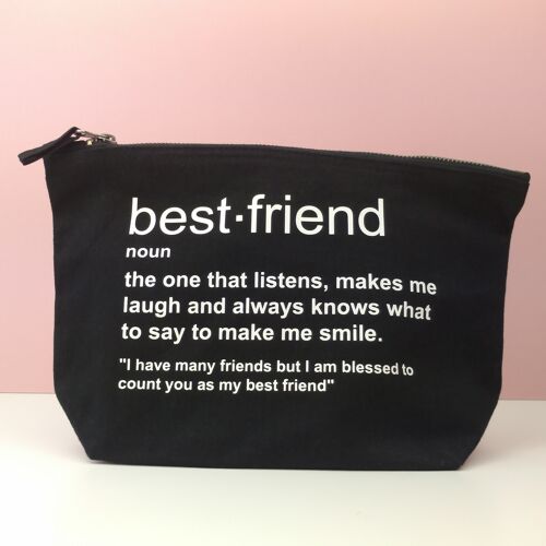 Best friend definition zipper pouch bag