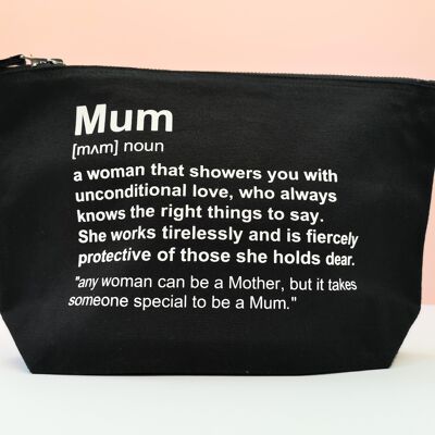 Mum definition zipper pouch bag