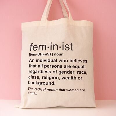 Feminist definition tote bag