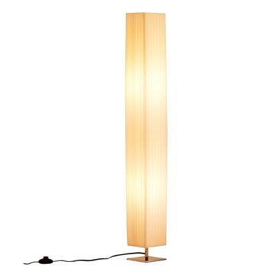 Lampada da terra colonna a piedi moderna luce soffusa 40 W 14L x 14L x 120H cm acciaio inossidabile bianco