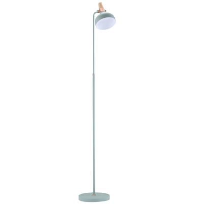 Lámpara de pie de diseño neo-retro máx. 40 W 160 H cm cabezal basculante pie regulable base estructura acero azul