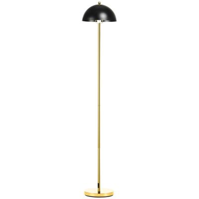 Lámpara de pie diseño neo-retro cúpula máx. Metal dorado negro de 40W