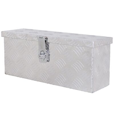 HOMCOM Storage box - aluminum tool box - aluminum tool box. key lock dim. 50L x 15.5W x 20.5H cm