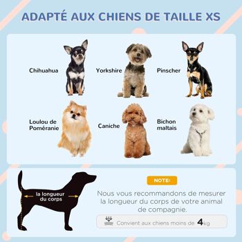 Niche pour chien - dim. 64L x 57l x 66H cm - PP bleu blanc 4