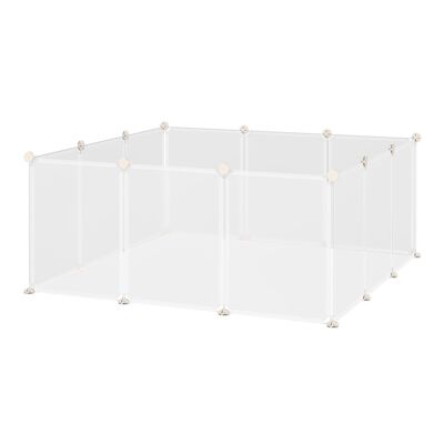 Gabbia box recinto modulare per piccoli animali - dimensioni 105L x 105L x 45H cm - 12 pannelli in resina PP opaco