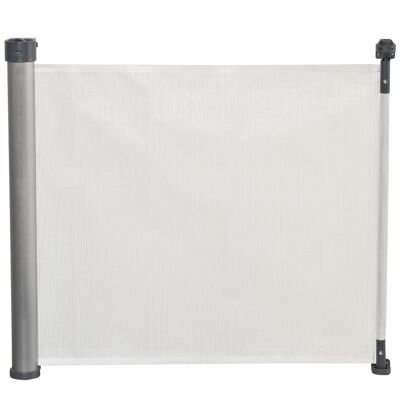 Barrera de seguridad barrera automática retráctil para animales dim.1,4L x 0,88H m malla aluminio PVC blanco