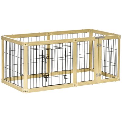 Modular foldable enclosure for animals 6 panels with lockable door dim. panel 70W x 62H cm wood composite steel