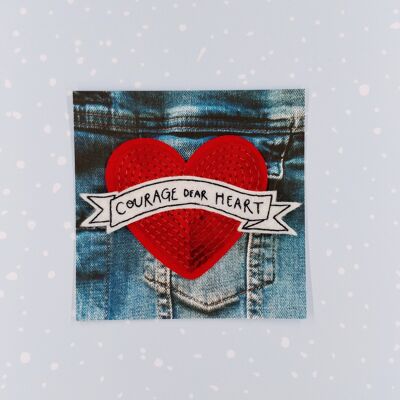 Patch coeur - courage cher coeur