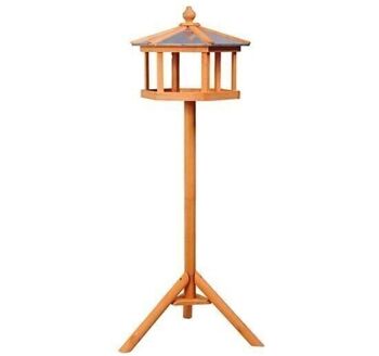 Mangeoire sur pied nichoir a plateau station a oiseau bois pour exterieur 113 cm 1