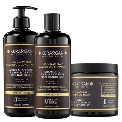 Kerargan - Dúo Champú, Acondicionador y Mascarilla Anticaída Anticaída - 2x500ml