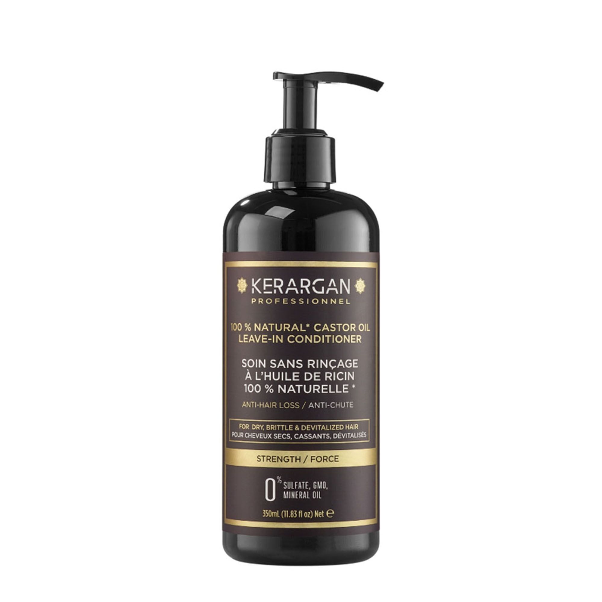 Kerargan - Trattamento anticaduta senza risciacquo con olio di ricino - 350 ml