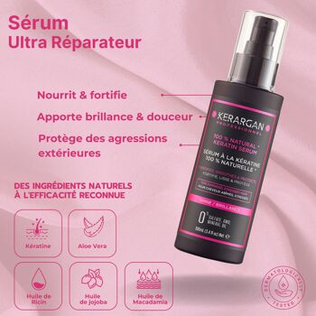 Kerargan - Ensemble Ultra Réparateur Shampoing, Après-shampoing, Masque & Sérum à la Kératine - 3x500ml +100 ml 6