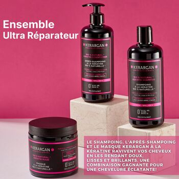 Kerargan - Trio Shampoing, Après-shampoing & Masque à la Kératine - 3x500 ml 2