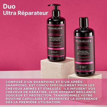 Kerargan - Duo Shampoing & Après-shampoing à la Kératine - 2x500ml 2