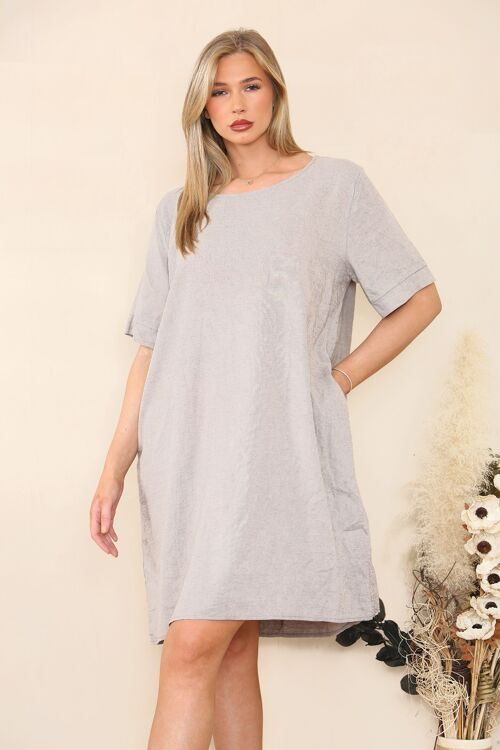 Short sleeve dress with pockets