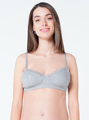 Soutien-gorge d'allaitement basique à pois 1