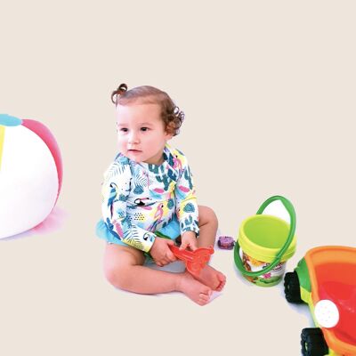 Protezione UV "Rio" da bambina UPF50 + set costume da bagno