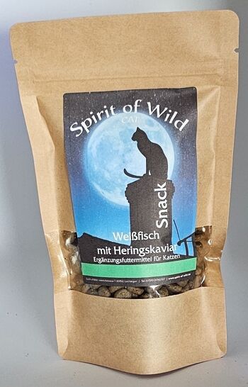 Spirit of Wild Cat Snack poisson blanc au caviar de hareng 100g 1