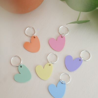 COLORFUL HEART-SHAPED KEYRINGS