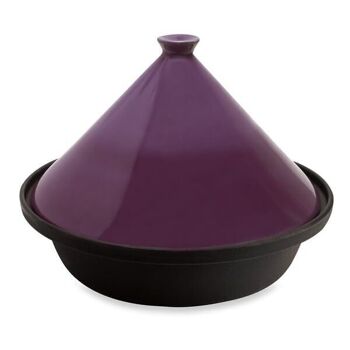 Tajine fonte 30 cm aubergine Mathon 2