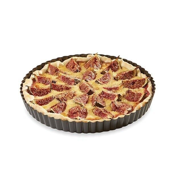 Stampo crostata in acciaio con rivestimento antiaderente bordi scanalati 24,5 cm Mathon