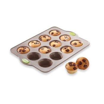 RigiFlex Plaque 12 muffins en silicone structure acier Mathon 1