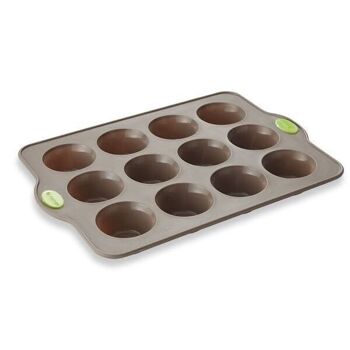 RigiFlex Plaque 12 muffins en silicone structure acier Mathon 2