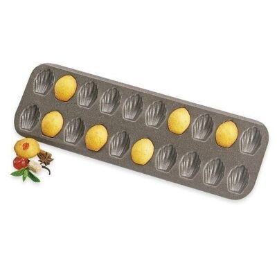 Vassoio da 20 mini madeleine in acciaio Mathon con rivestimento antiaderente