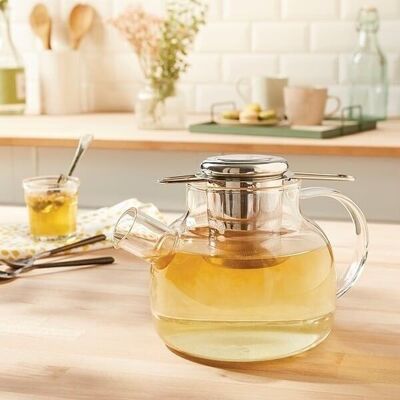 Infusor de té con asas plegables de acero inoxidable Mathon