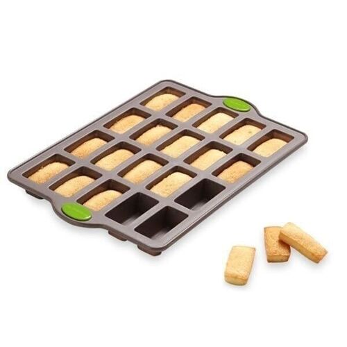 Rigiflex Plaque 20 mini financiers en silicone structure acier Mathon