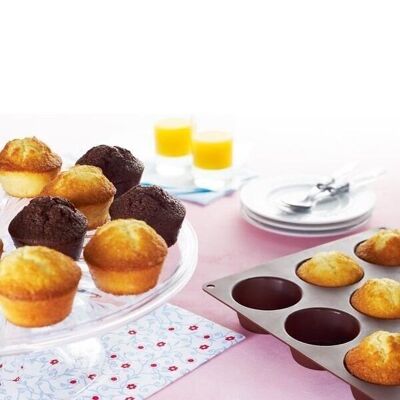 Flexi' Silikonform für 12 Mathon-Muffins