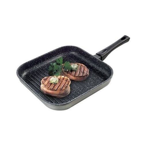 Grill carré revêtement Dur comme la Pierre 28 cm Mathon