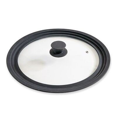 Vetro multidiametro e coperchio in silicone nero 28, 30 e 32 cm Mathon