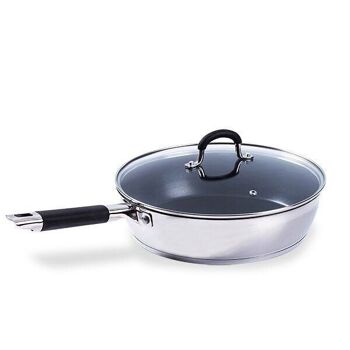 Sauteuse antiadhésive inox et couvercle Rapid Cook 28 cm Mathon 2