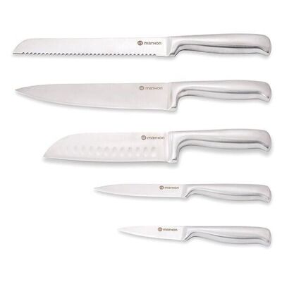Set of 5 stainless steel kitchen knives Mathon