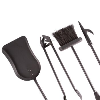 Ensemble de 5 compagnons de cheminée « Slindon » noirs – Par Hammer & Tongs 6