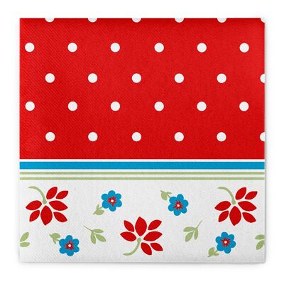 Napkin Lea in red from Linclass® Airlaid 40 x 40 cm, 50 pieces