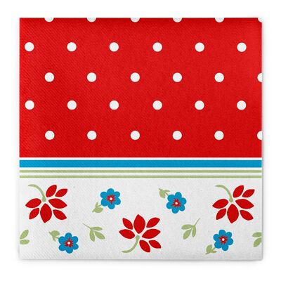 Serviette Lea en rouge de Linclass® Airlaid 40 x 40 cm, 50 pièces