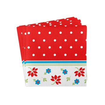 Serviette Lea en rouge de Linclass® Airlaid 40 x 40 cm, 50 pièces 3