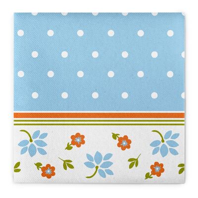 Napkin Lea in light blue from Linclass® Airlaid 40 x 40 cm, 50 pieces