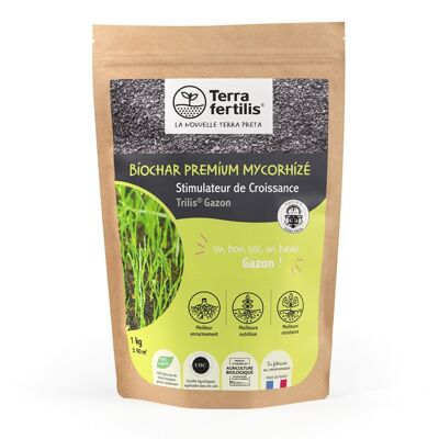 Biochar Mycorhizé - Fertilisant Gazon 1-2 mm - 1 kg