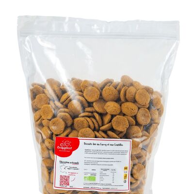 Organic Curry Aperitif Biscuits - Bulk in 3kg bag