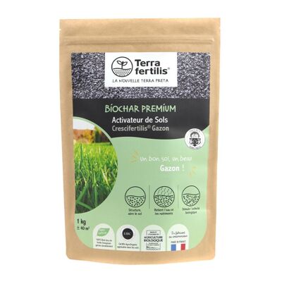 Biochar - Activateur de Sol spécial Gazon - 1 kg