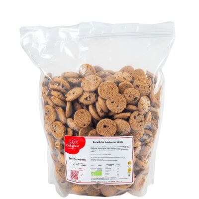 Biscuits Bio Cranberries Raisins -Vrac en poche de 3kg
