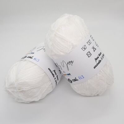 Fluffy Bianco, Filato Baby N.63