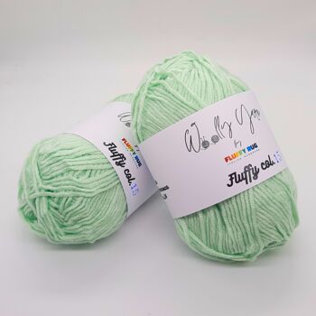 Fluffy Pastel Vert, Laine Bébé N.15 1