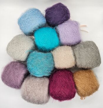 Mohair 30% en 13 couleurs 25gr - Petroleum Melange 2